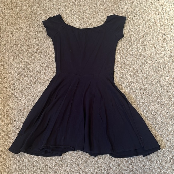 JOYCE LESLIE Navy Blue Skater Dress size M - Picture 3 of 3